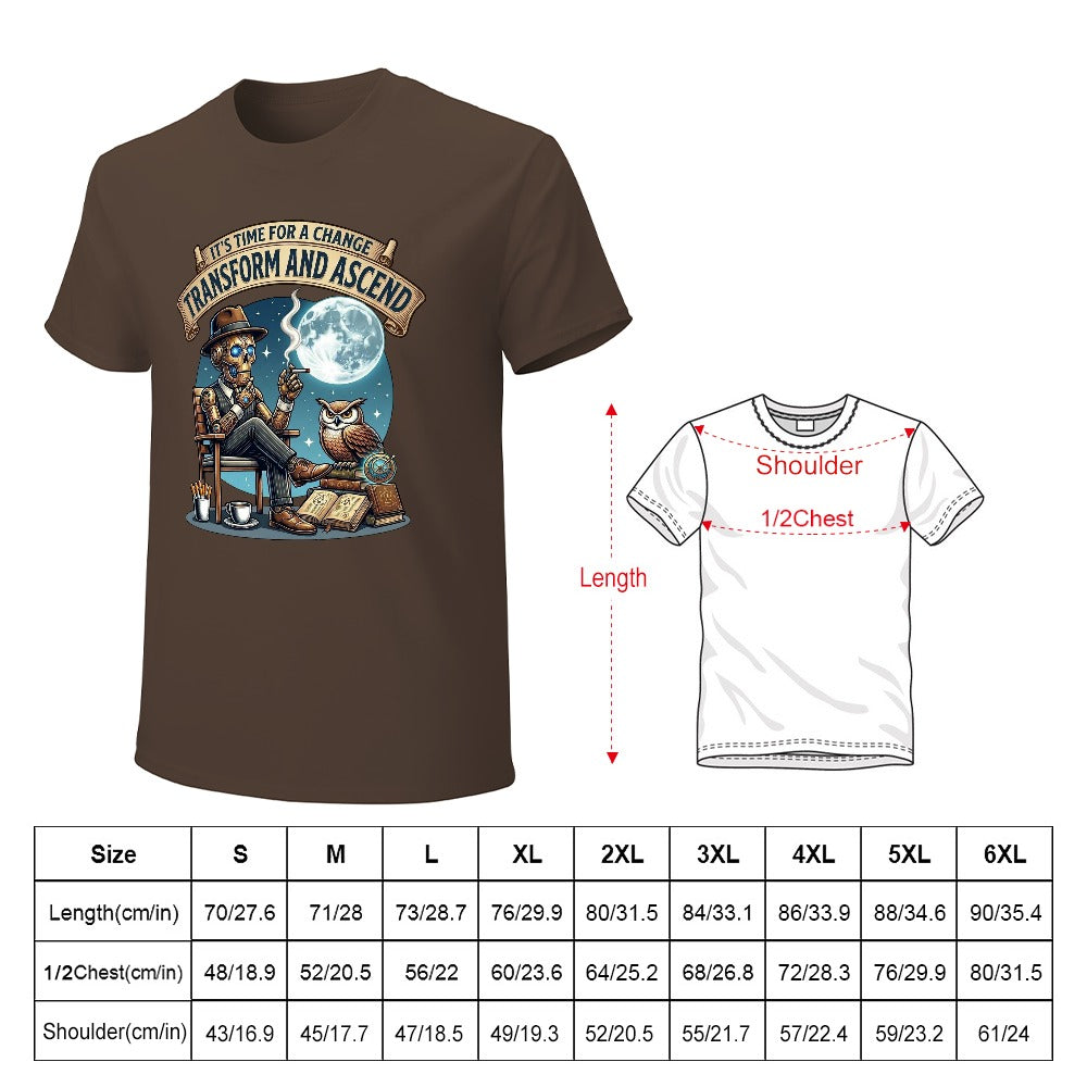 T-shirt de Homem Algodão — Estampado Frente e Costas