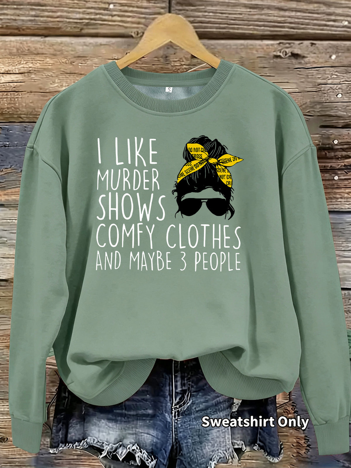 Murder Case Program Quotes Printed Round Neck Hoodie