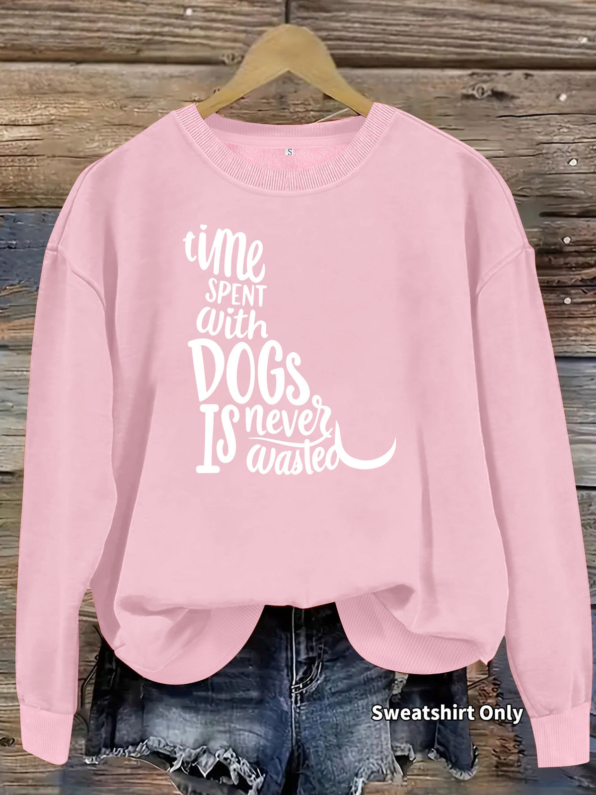 Sweatshirt Cão e Letras — Para Amantes de Cães