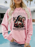 Sweatshirt Esqueleto e Flores — Estilo Dark