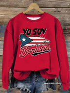 Printed long sleeved sweatshirt