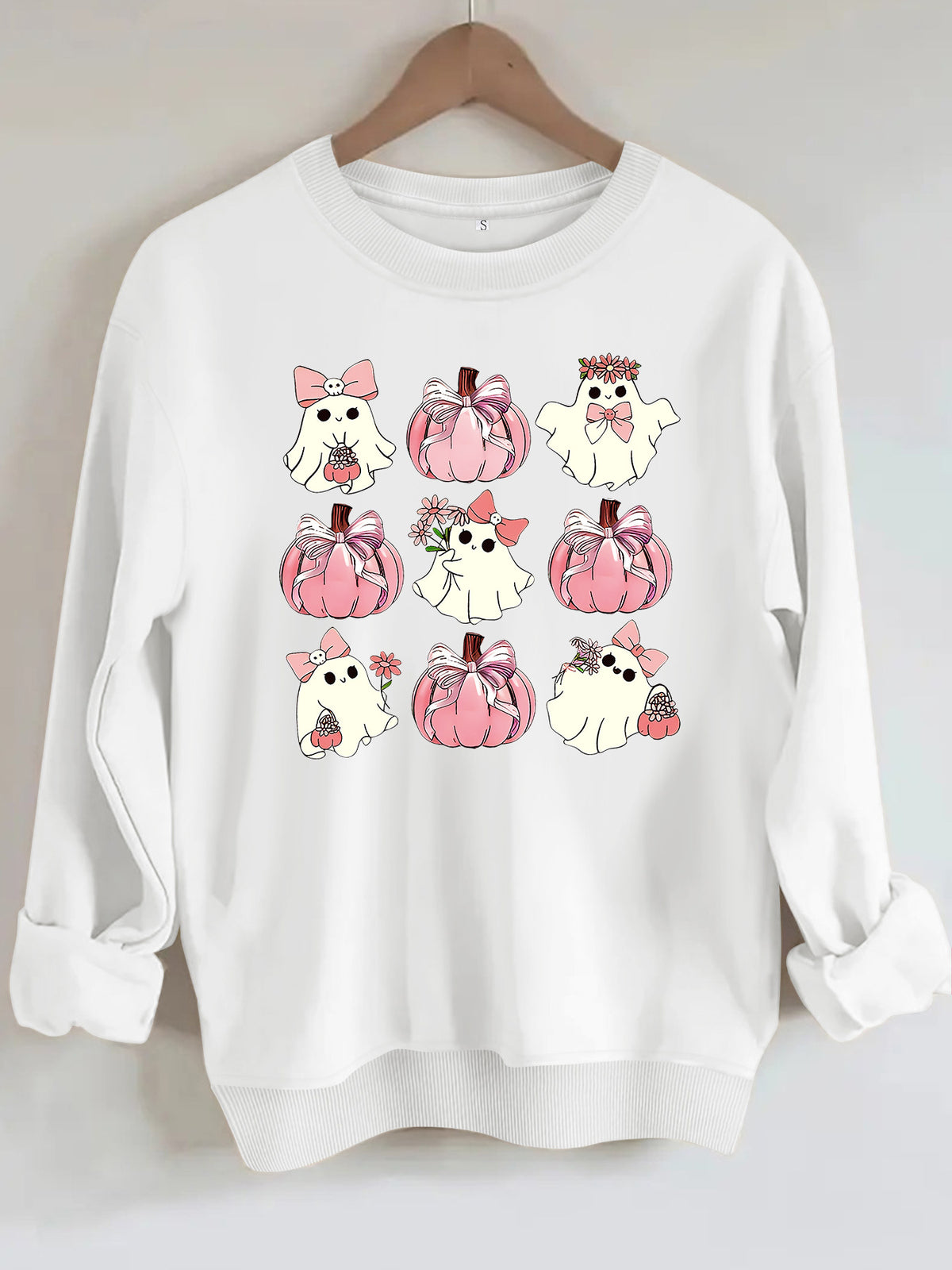 Sweatshirt Fantasma e Abóbora — Edição Halloween