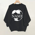 Football printed fleece sweatshirt