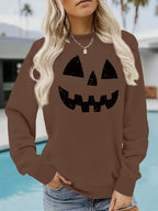 Round neck fleece sweatshirt sports sweatshirt