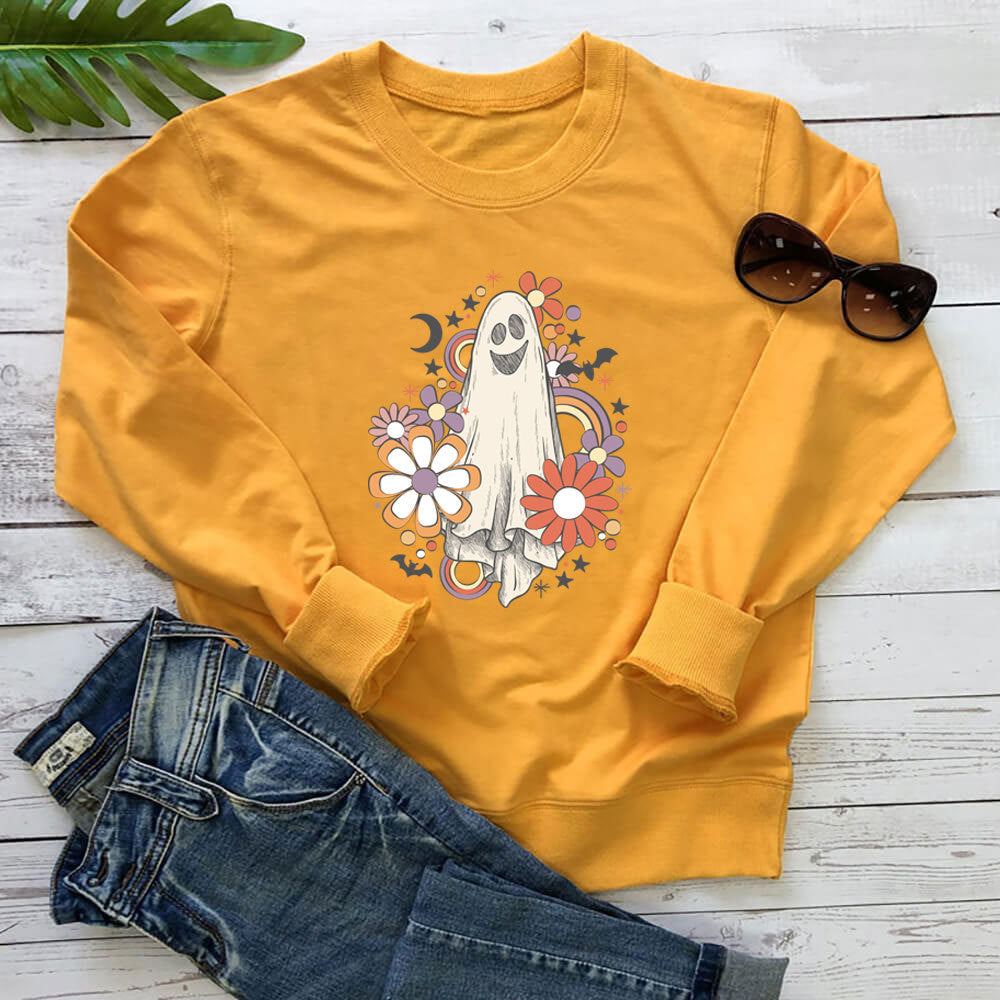 Flower Ghost Halloween hoodie