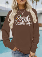 Light strip printed loose women's fleece hoodie