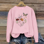 Sweatshirt Flores e Borboletas — Design Vibrante