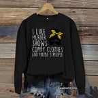 Murder Case Program Quotes Printed Round Neck Hoodie