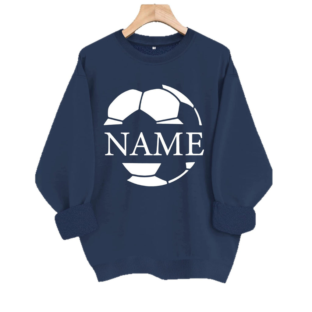 Football printed fleece sweatshirt