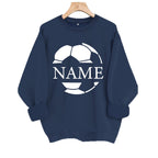 Football printed fleece sweatshirt