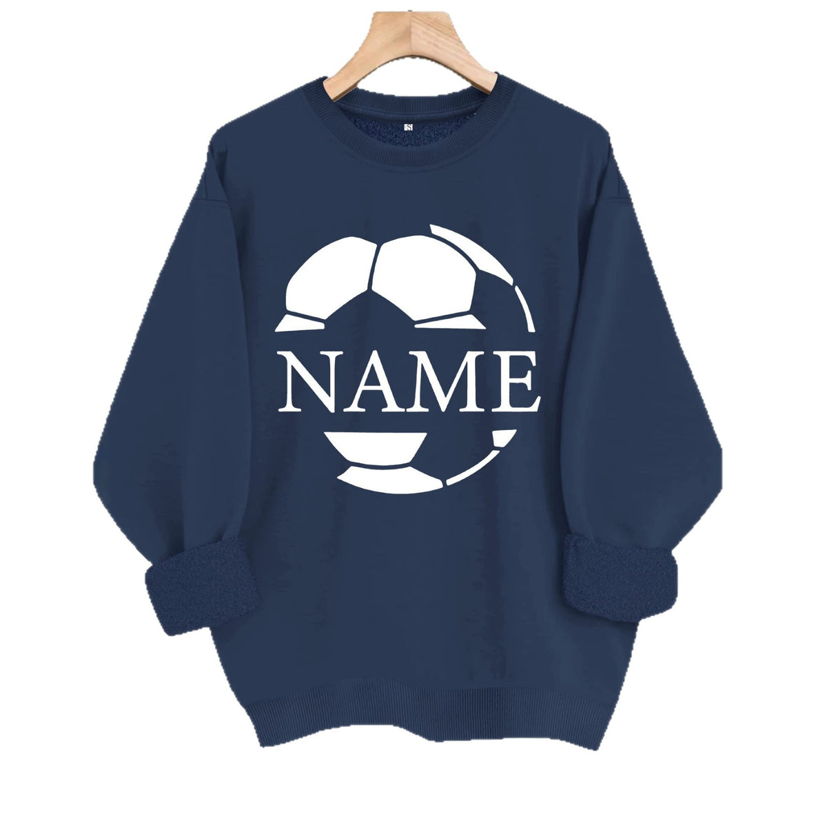 Football printed fleece sweatshirt