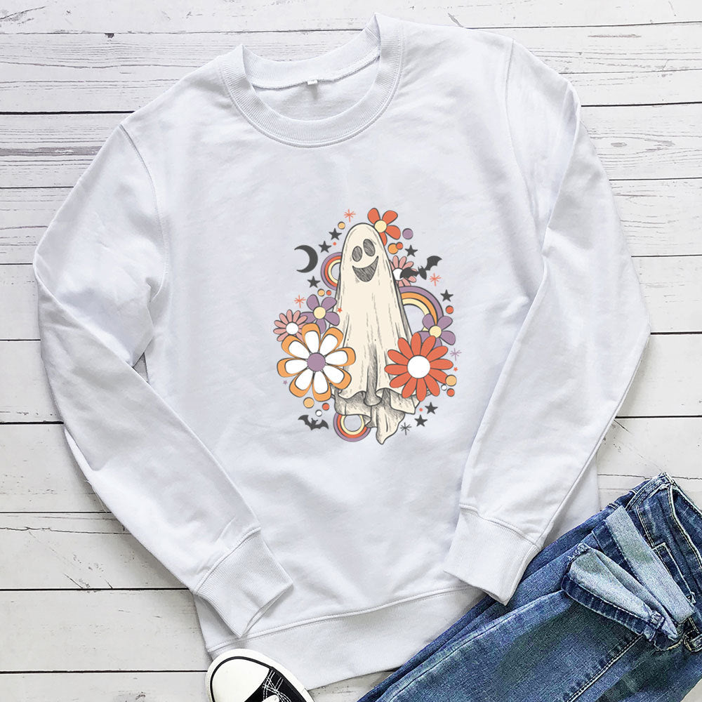 Flower Ghost Halloween hoodie