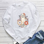 Flower Ghost Halloween hoodie