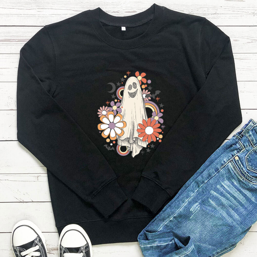 Flower Ghost Halloween hoodie