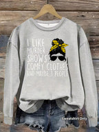 Murder Case Program Quotes Printed Round Neck Hoodie