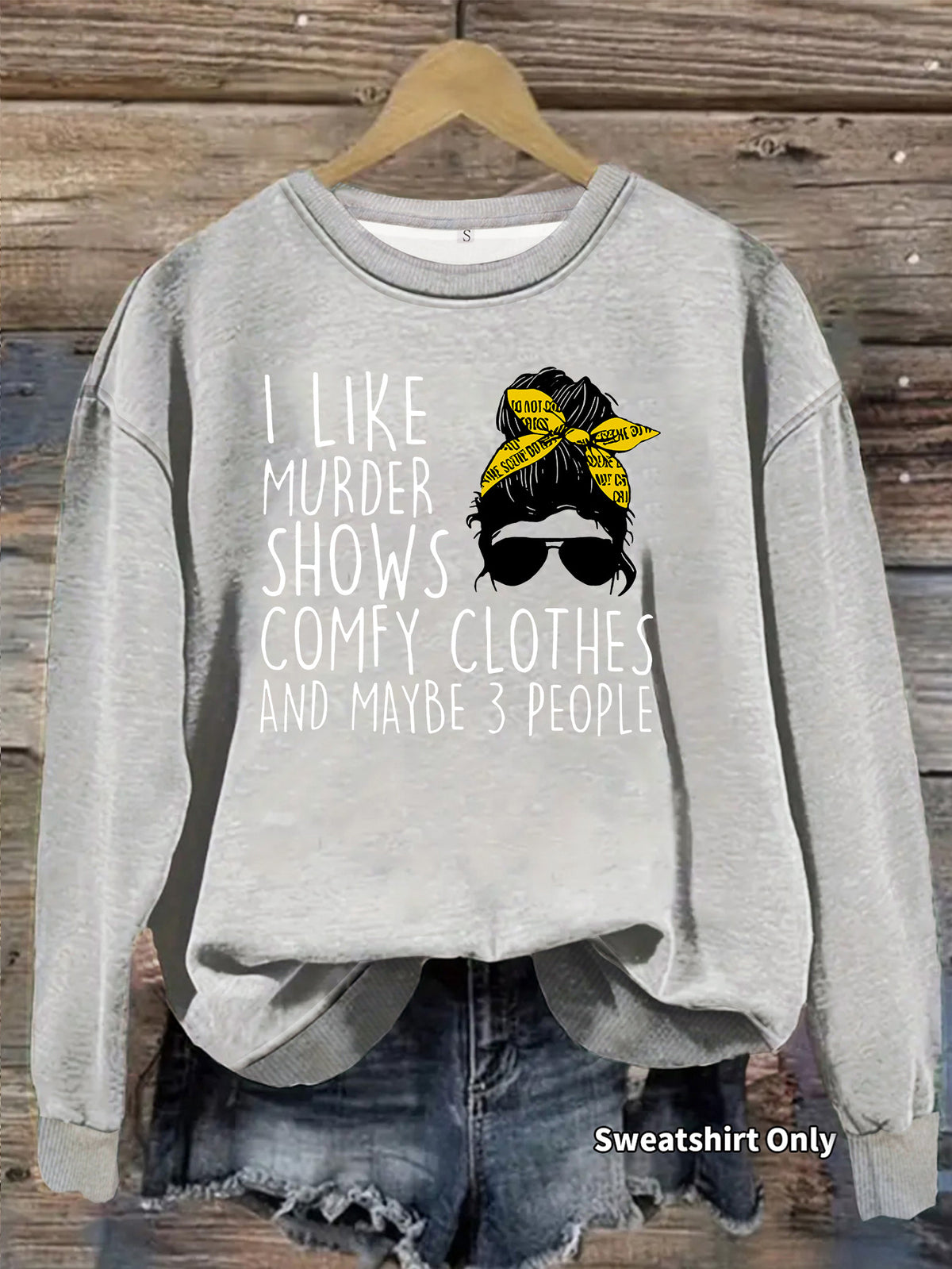 Murder Case Program Quotes Printed Round Neck Hoodie