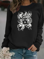 Sweatshirt Serpentina — Estampado Sinuoso (Modelo 2)