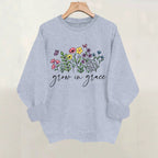 Loose velvet sweatshirt