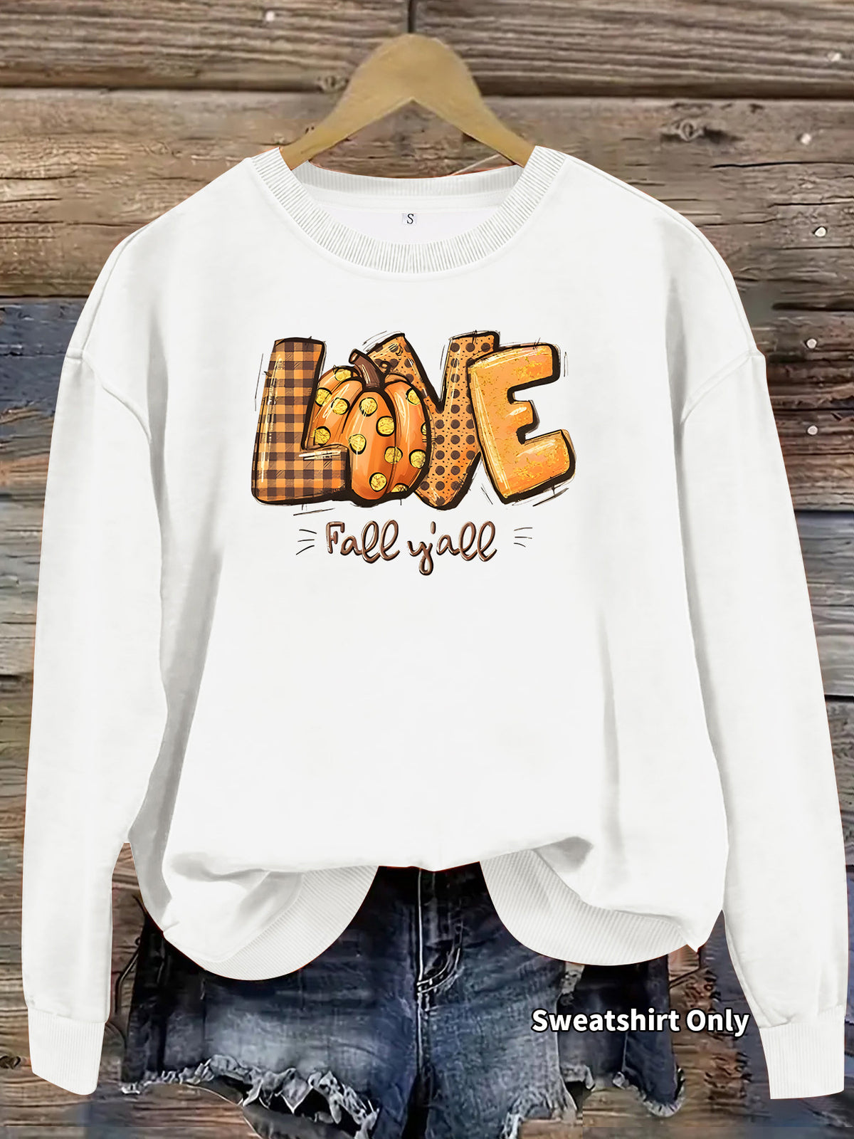 Sweatshirt Abóbora Estampada — Outono e Halloween