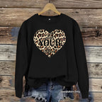 Sweatshirt Coração Leopardo — Estilo Selvagem