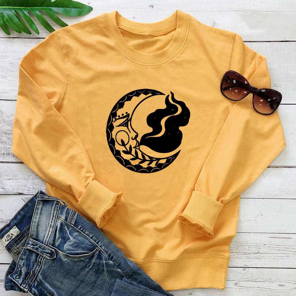 New Moon Printed Hoodie