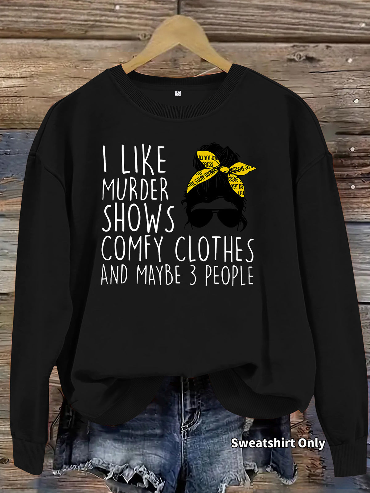 Murder Case Program Quotes Printed Round Neck Hoodie