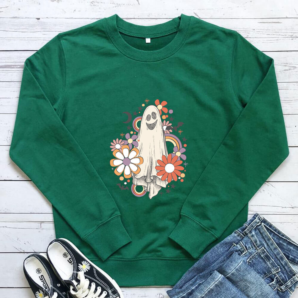 Flower Ghost Halloween hoodie