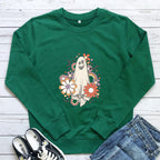 Flower Ghost Halloween hoodie