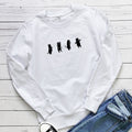 Four dancing cat print hoodies