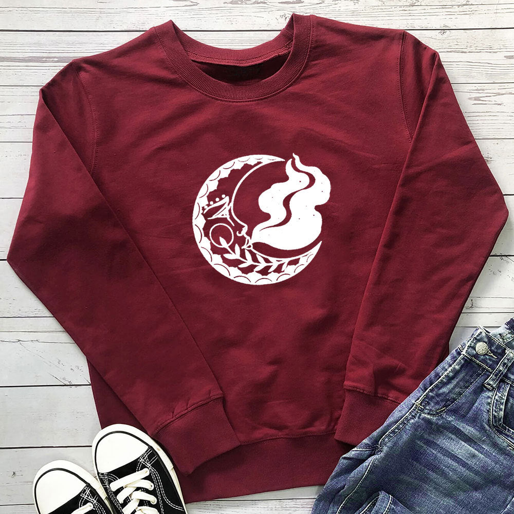 New Moon Printed Hoodie
