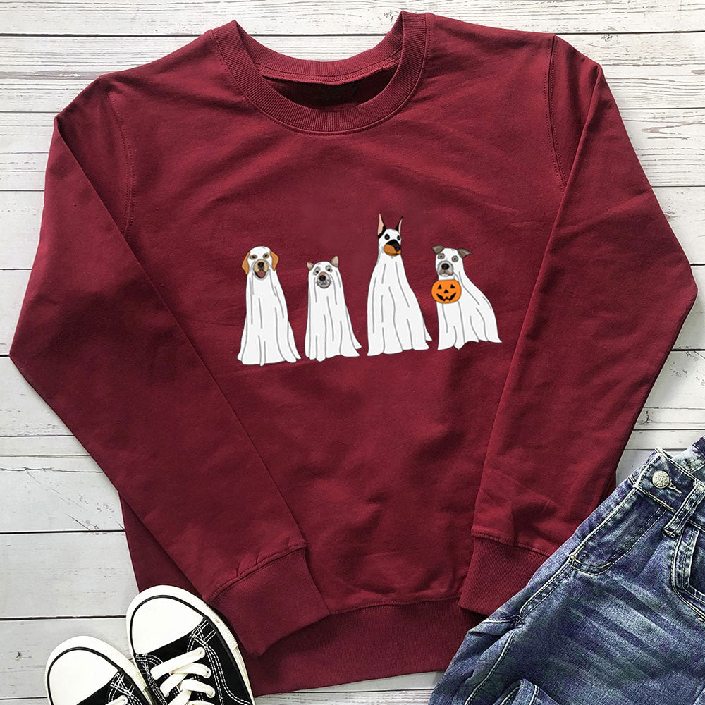 Dog Pumpkin Printed Halloween Hoodie