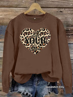 Sweatshirt Coração Leopardo — Estilo Selvagem