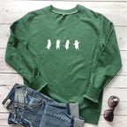 Four dancing cat print hoodies