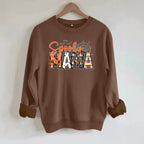 Spider print loose women's fleece hoodie