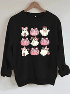 Sweatshirt Fantasma e Abóbora — Edição Halloween
