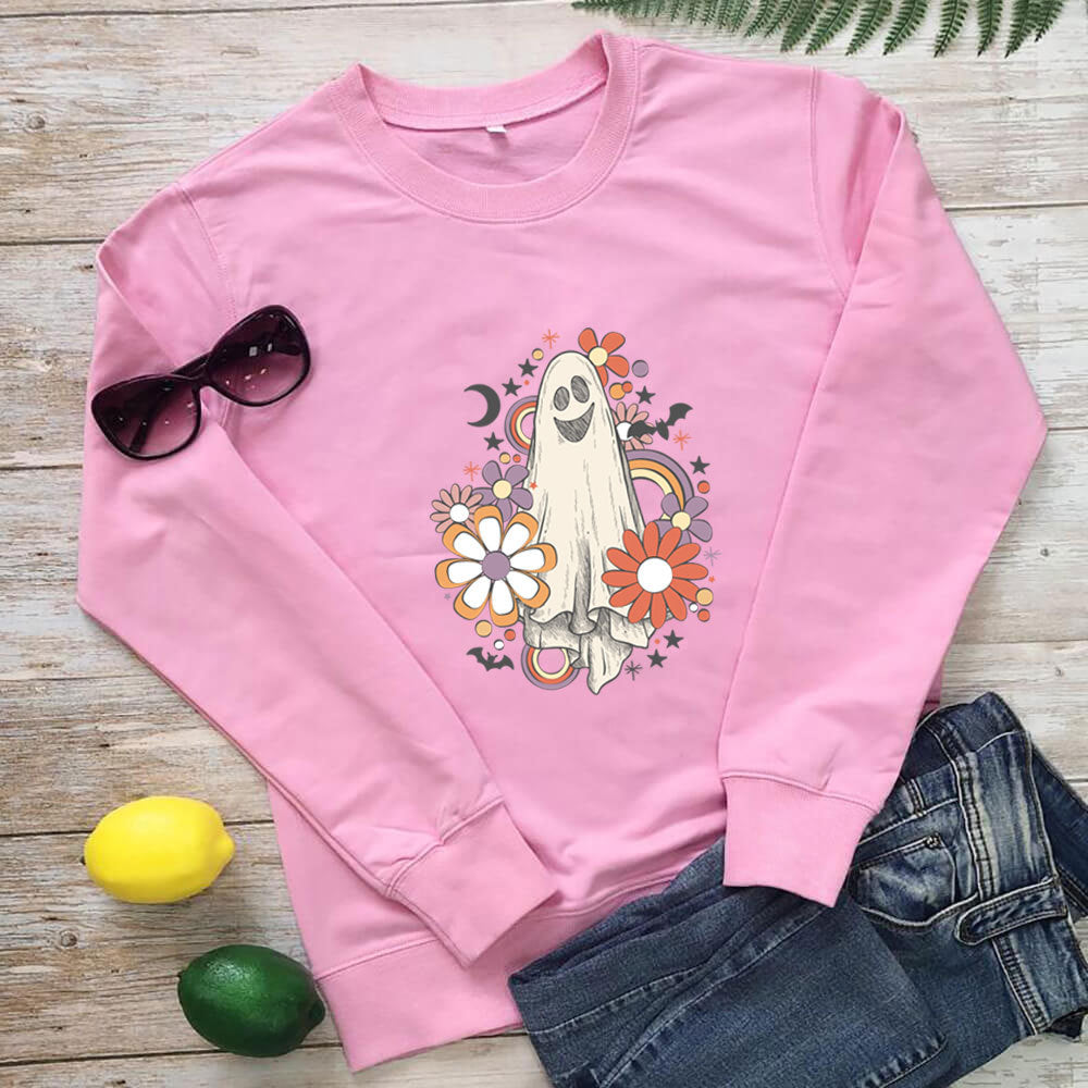 Flower Ghost Halloween hoodie