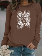 Sweatshirt Serpentina — Estampado Sinuoso (Modelo 2)