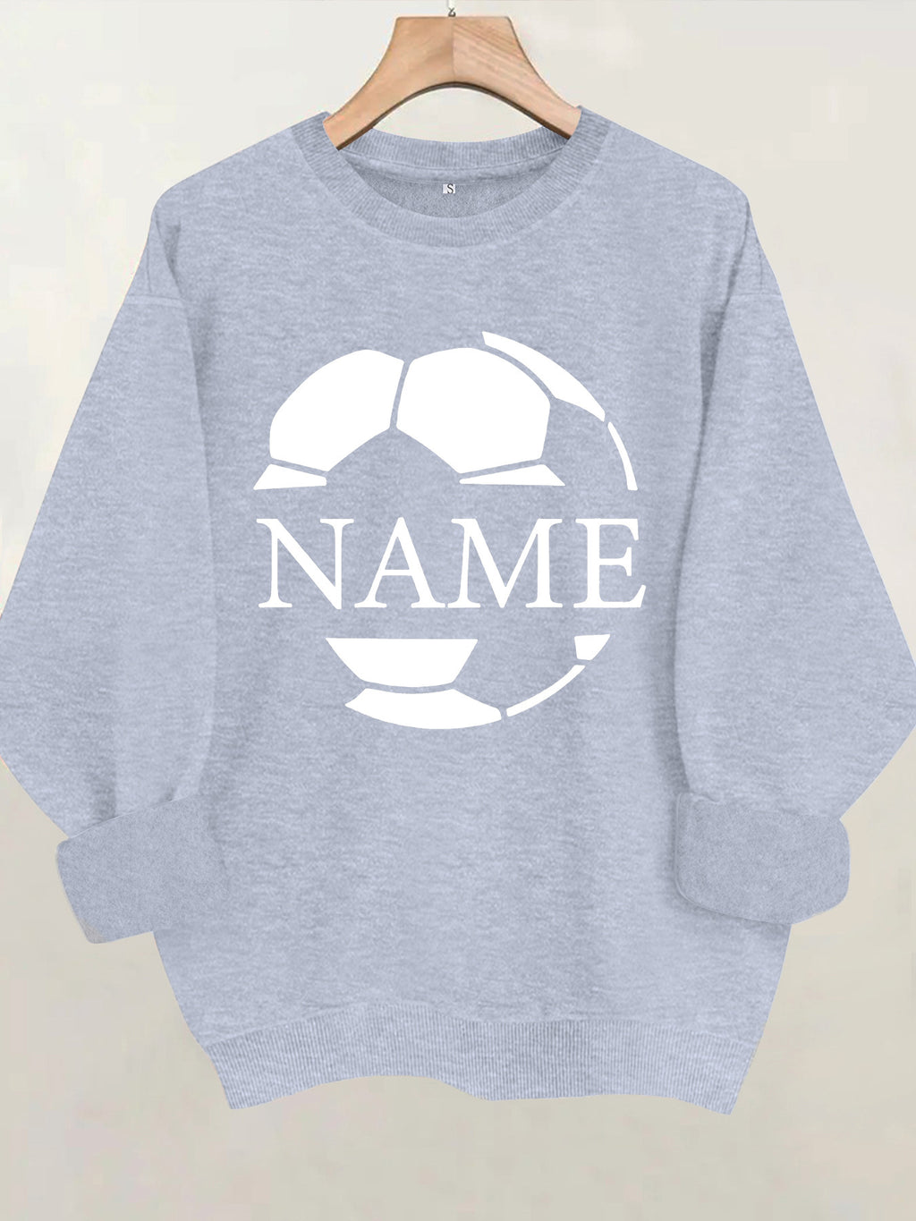Football printed fleece sweatshirt