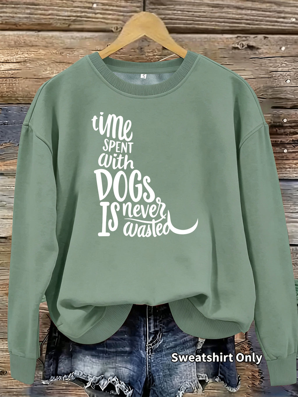 Sweatshirt Cão e Letras — Para Amantes de Cães