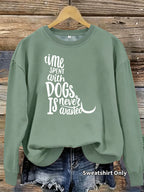 Sweatshirt Cão e Letras — Para Amantes de Cães