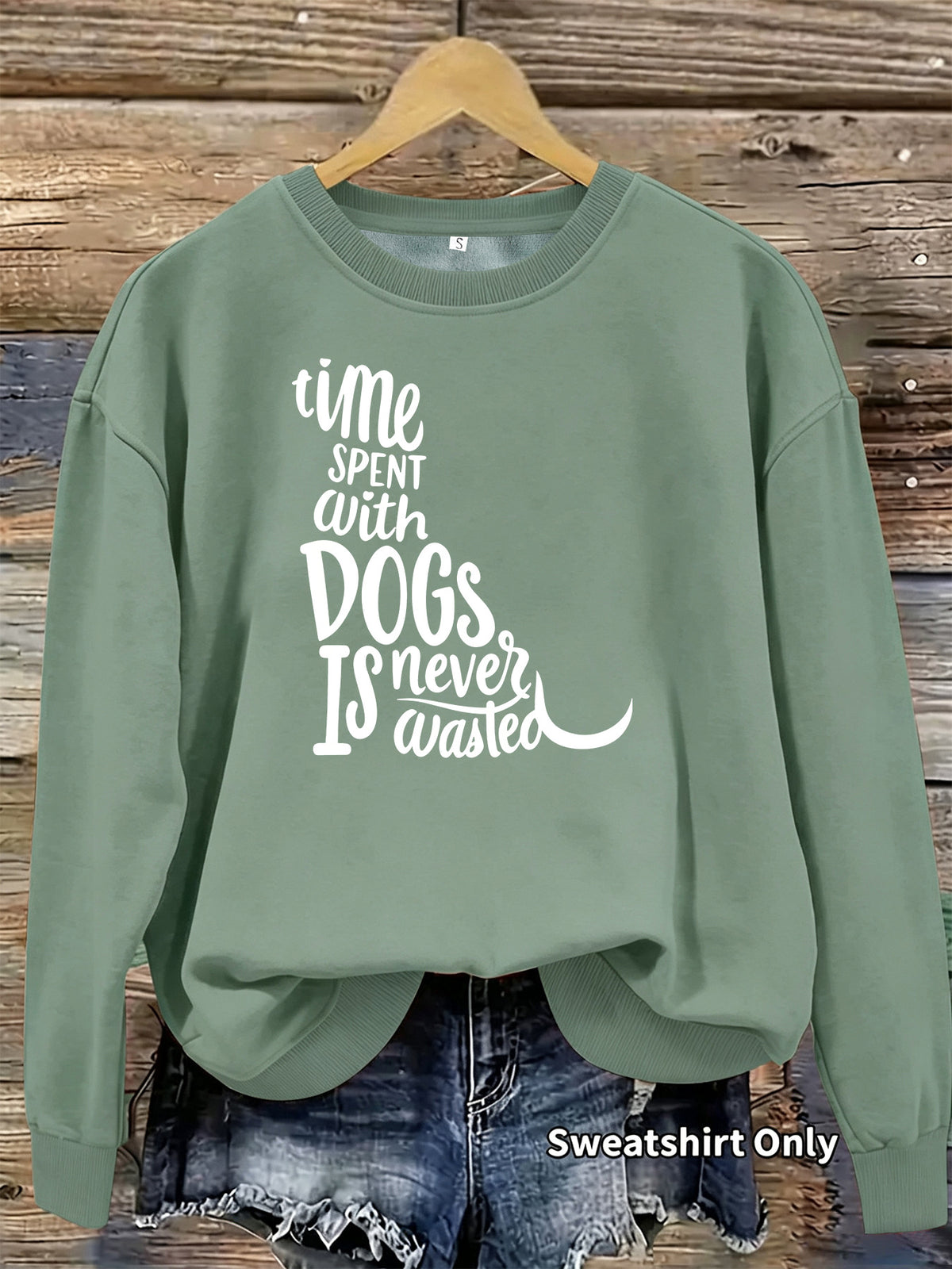 Sweatshirt Cão e Letras — Para Amantes de Cães
