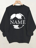 Football printed fleece sweatshirt