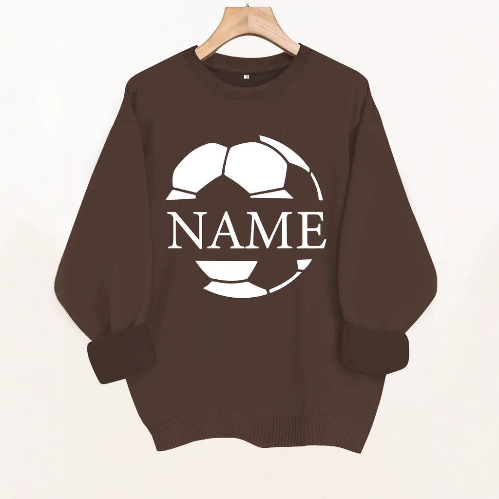Football printed fleece sweatshirt
