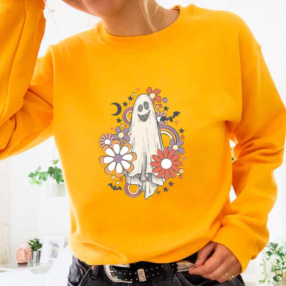 Flower Ghost Halloween hoodie