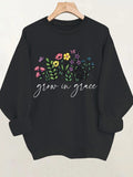 Loose velvet sweatshirt