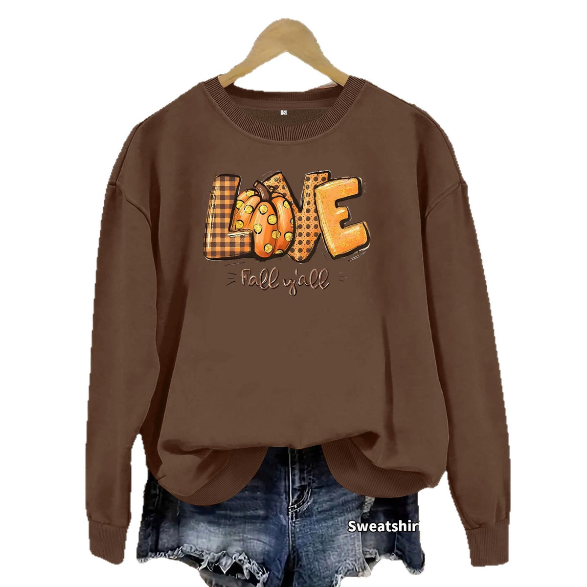 Sweatshirt Abóbora Estampada — Outono e Halloween