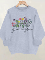 Loose velvet sweatshirt