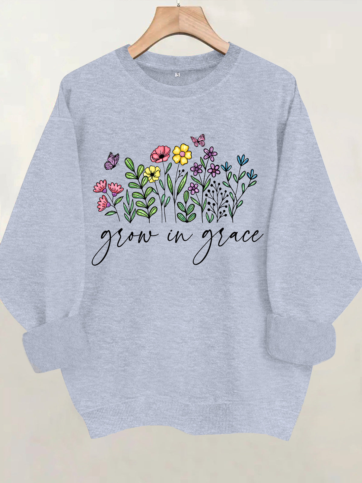 Loose velvet sweatshirt