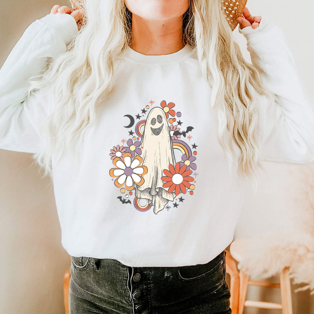 Flower Ghost Halloween hoodie