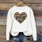 Sweatshirt Coração Leopardo — Estilo Selvagem